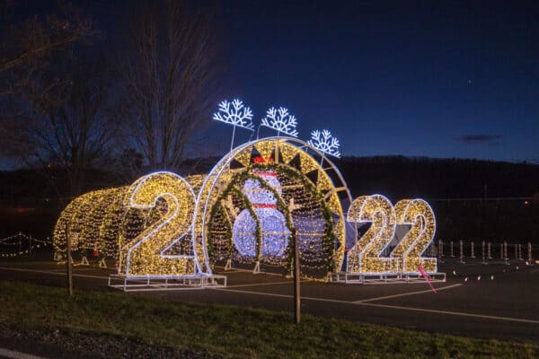 Large light displays at the Festival of Lights in Broome County New York