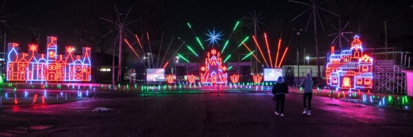 Illuminated Pixel Show at the Festival of Lights at the Fairgrounds in Hamburg NY