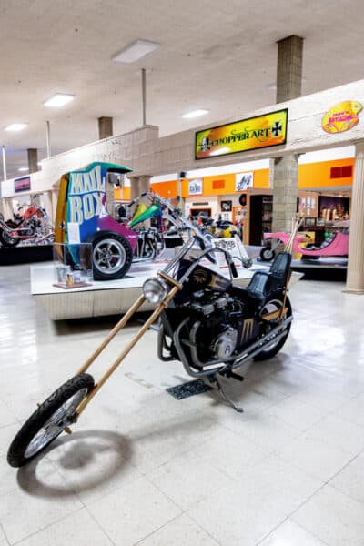 Chopper on display at the Motorcyclepedia Museum in Newburgh NY