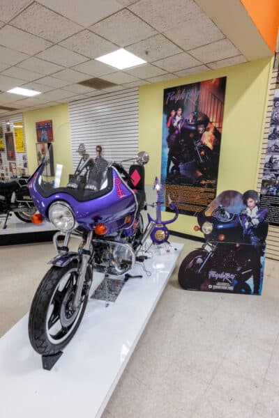 Prince Purple Rain motorcycle at the Motorcyclepedia Museum in the Hudson Valley of New York