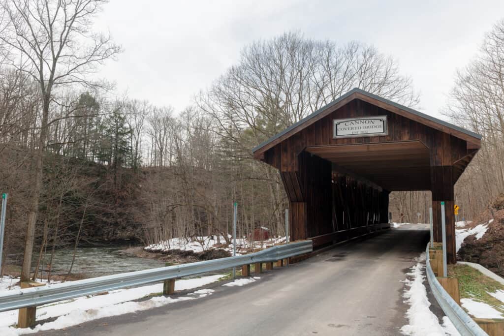 Cannon Covered Bridge in Wyoming County New York