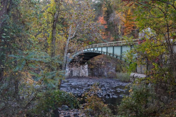Bridge in Croton Gorge Park in Westchester County NY