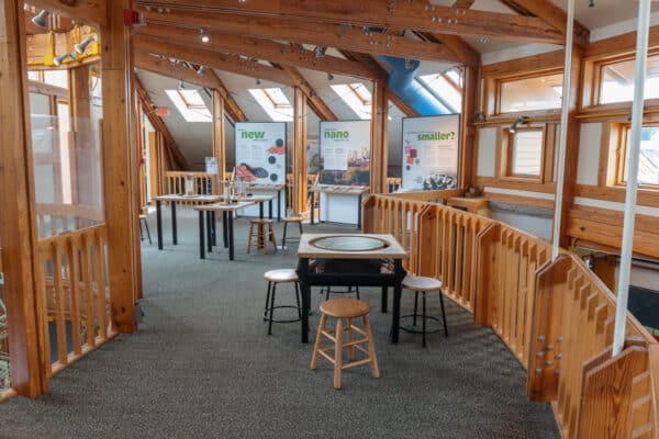 Hands-on exhibit space in the Sciencenter in Ithaca New York