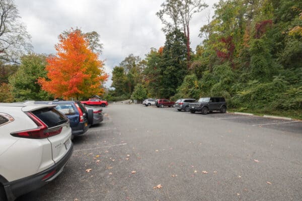 The parking lot for Little Stony Point in Cold Spring NY