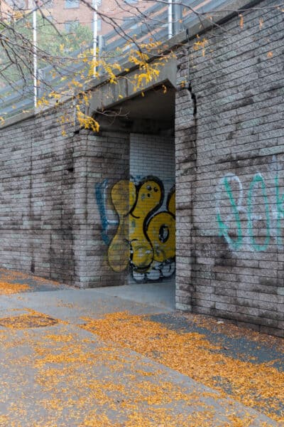 Stone tunnel in downtown Troy New York