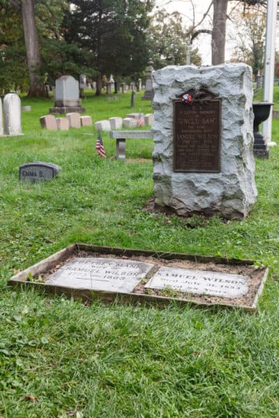 The grave of Samuel Wilson, the inspiration for Uncle Sam in Troy NY