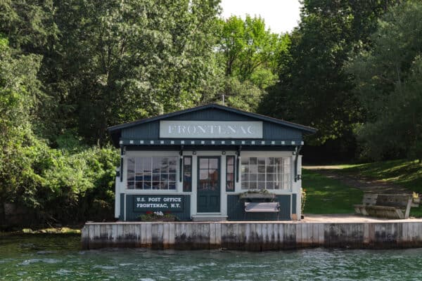 A small island post office as seen from the Clayton Island Tours in New York