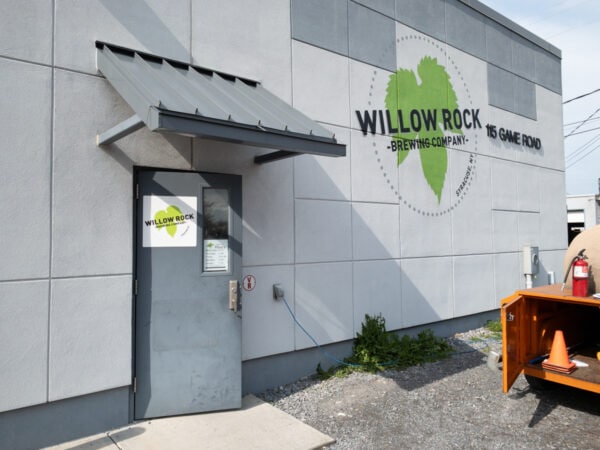 The entrance to Willow Rock Brewing Company in Syracuse NY