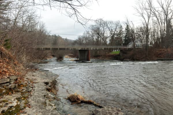 The bridge over Wiscoy Creek in Allegany County NY