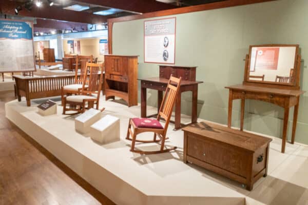Pieces of Stickley Furniture on display in Fayetteville New York