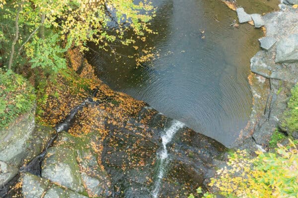 Looking down at Mad Brook and Rexford Falls in Oneida County NY