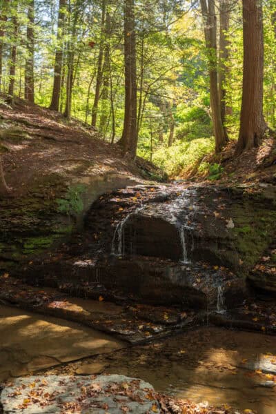 A small side waterfall just downsteream of Rexford Falls in Central New York