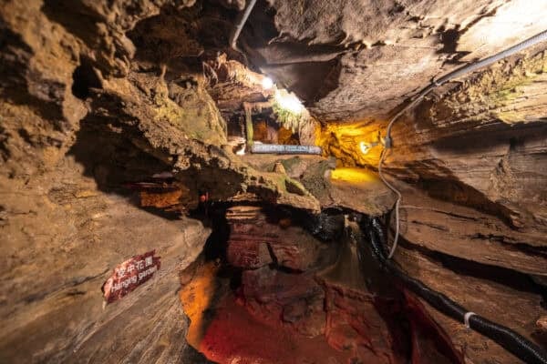 Formations inside of Secret Caverns in New York