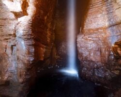 Visiting the Underground Waterfall at Secret Caverns in Schoharie County