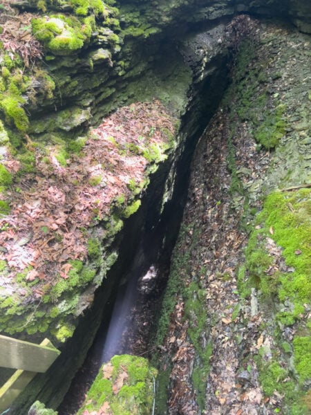 Ice Cave in the woods at Secret Caverns in Howes Cave, NY