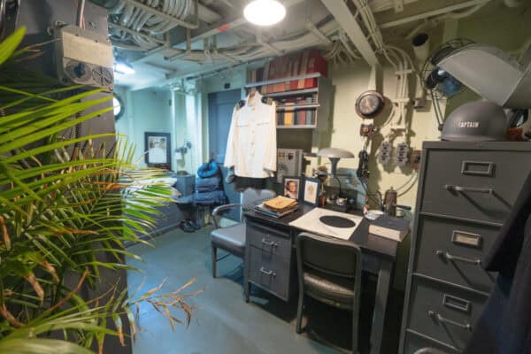 Captain's quarters aboard the USS Slater in Albany NY