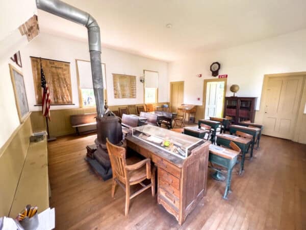 One room schoolhouse on display at the Old Stone Fort in Schoharie NY